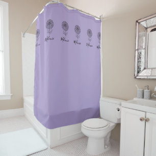 Custom September Aster Birth Flower Gift for Birth Shower Curtain