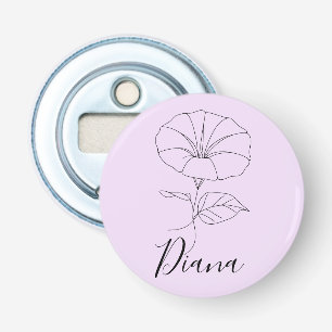 Custom September Morning Glory Birth Flower Gift Bottle Opener