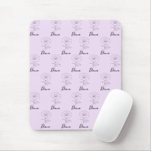 Custom September Morning Glory Birth Flower Gift  Mouse Pad