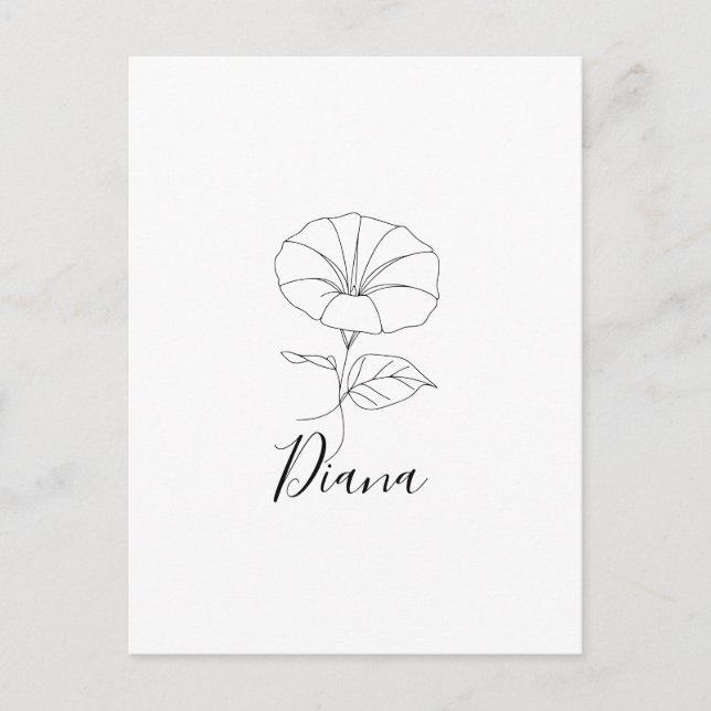 Custom September Morning Glory Birth Flower Gift  Postcard (Front)