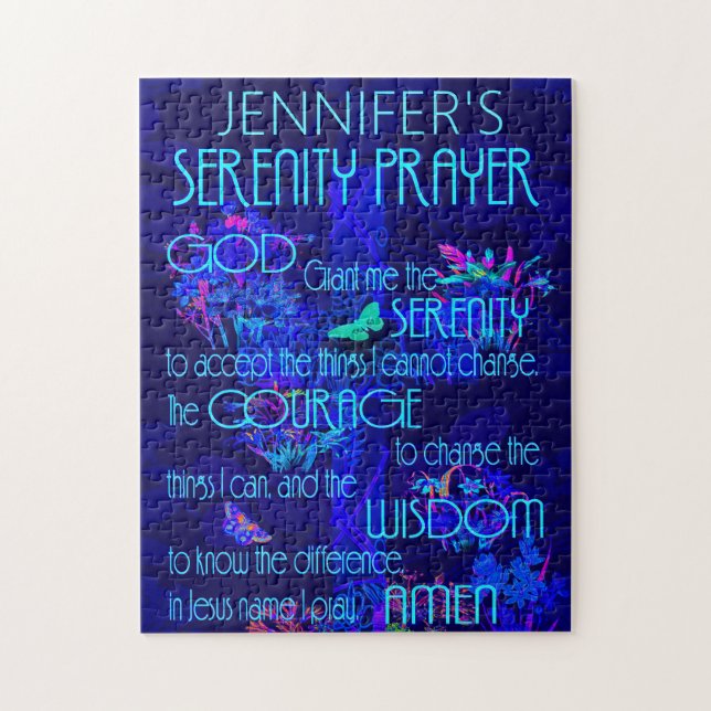 Custom Serenity Prayer Jigsaw Puzzle (Vertical)