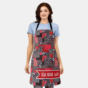 Custom Sewing Patchwork Sew Your Way Design Apron