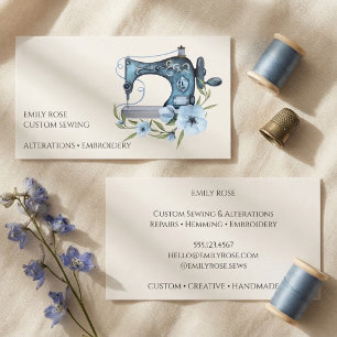 Custom Sewing Vintage Sewing Machine Business Card