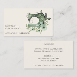 Custom Sewing Vintage Sewing Machine  Business Card