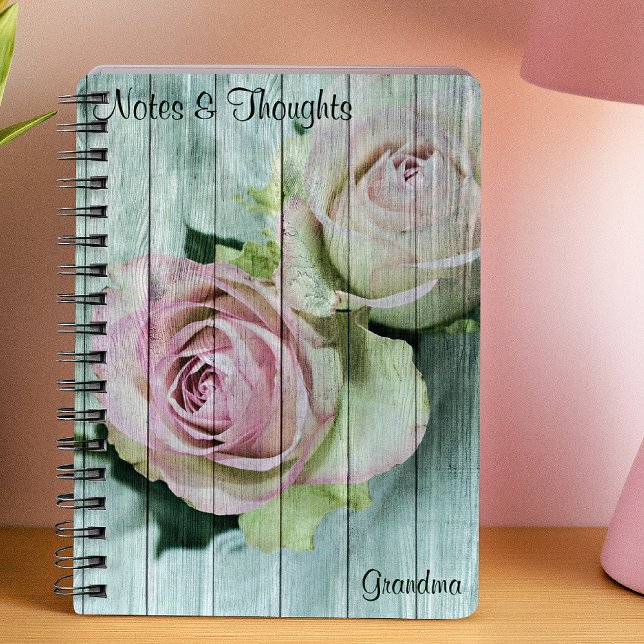 Custom, Shabby Chic Pink Roses, Notebook Journal (Creator Uploaded)