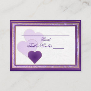 Custom Shades of Lavender and Purple Table Seating Place Card