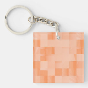 Custom Shades of Peach Fuzz Squares Key Ring