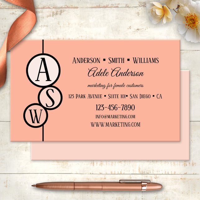 Custom Shapes Women Template Business Card (Fully personalized business card template targeted at a female clientele, marketing, beauty)