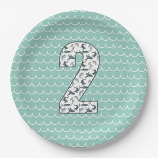 Custom Shark Birthday Plate | 2nd Birthday | Ocean