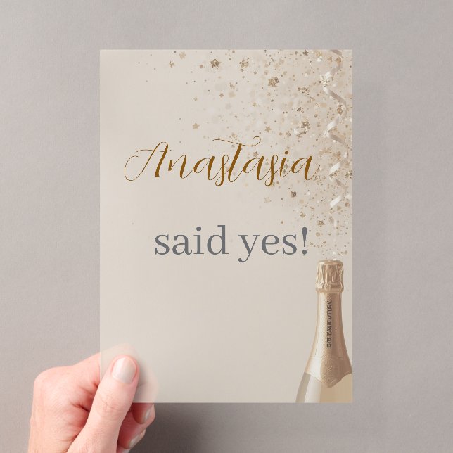 Custom She Said Yes Bridal Shower Invitation (Insitu (Handheld))