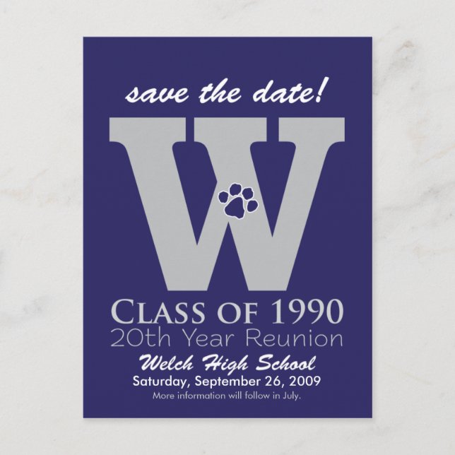 ::custom::_sheila Class Reunion Save-the-Date v1 Announcement Postcard (Front)