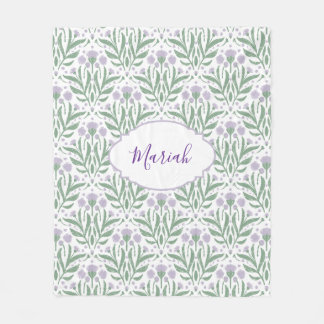 Custom sherpa baby blanket with personalized name.