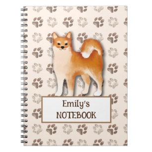Custom Shiba Inu Notebook Cute Dog Gift for Kids
