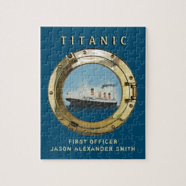 Custom Ship Officer Personalised Name Titanic  Jigsaw Puzzle (Vertical)