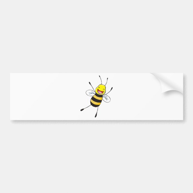 Custom Shirts : Happy Bee Shirts Bumper Sticker (Front)