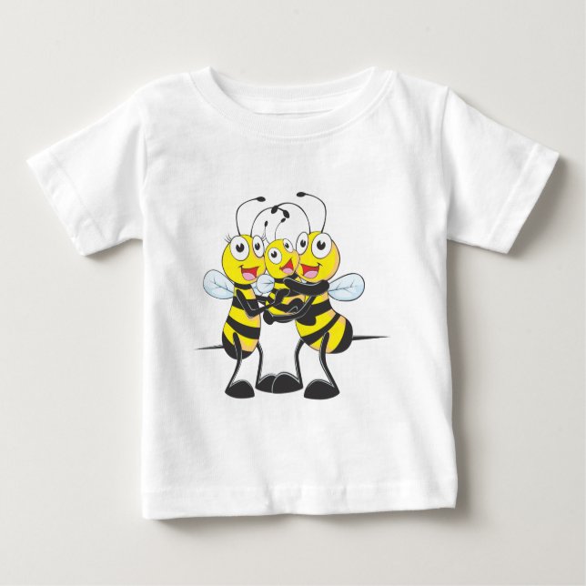 Custom Shirts : Happy Dad Mum Baby Bee Shirts (Front)