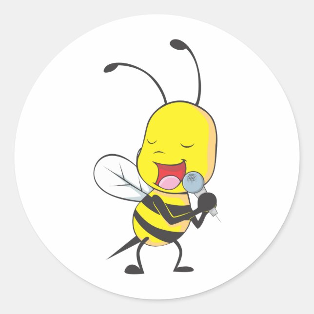 Custom Shirts : Singing Bee Shirts Classic Round Sticker (Front)