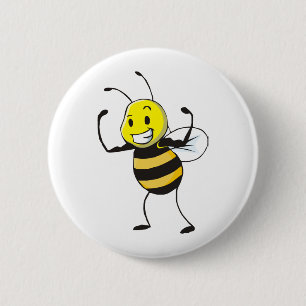 Custom Shirts : Strong Muscular Bee Shirts 6 Cm Round Badge