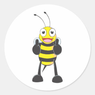 Custom Shirts : Thumbs up Bee Shirts Classic Round Sticker