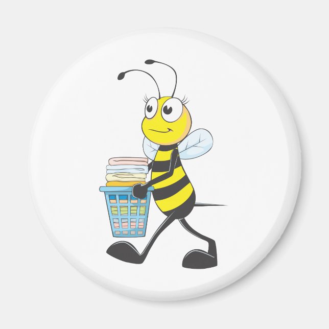 Custom Shirts : Washing Laundry Bee Shirts Magnet (Front)