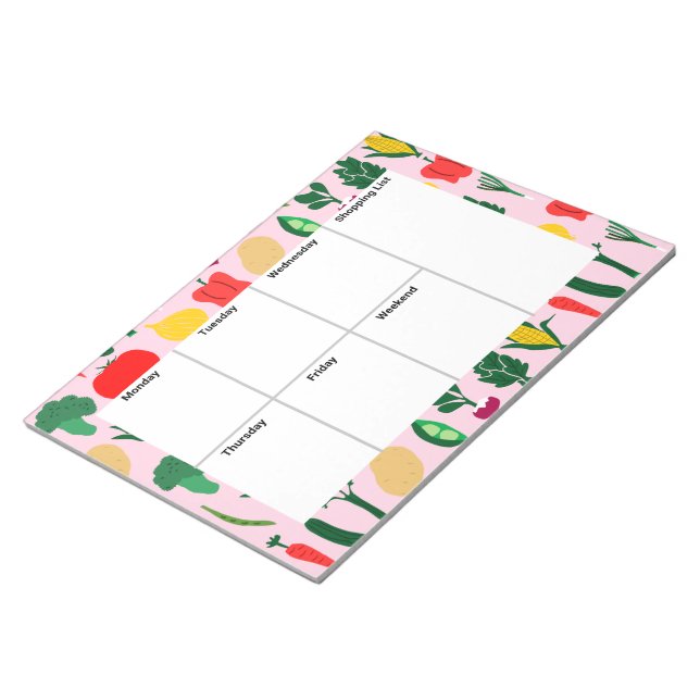 Custom Shopping List Notepad (Angled)