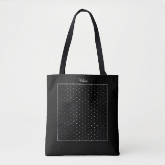 Custom Shoulder Tote Swiss Dots Polka Black