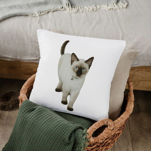 Custom Siamese Cat Chic Gift Decor Template Cushion
