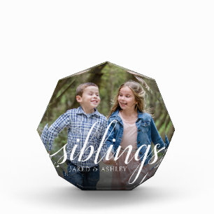 Custom Siblings Brother Sister Photo Handwriting