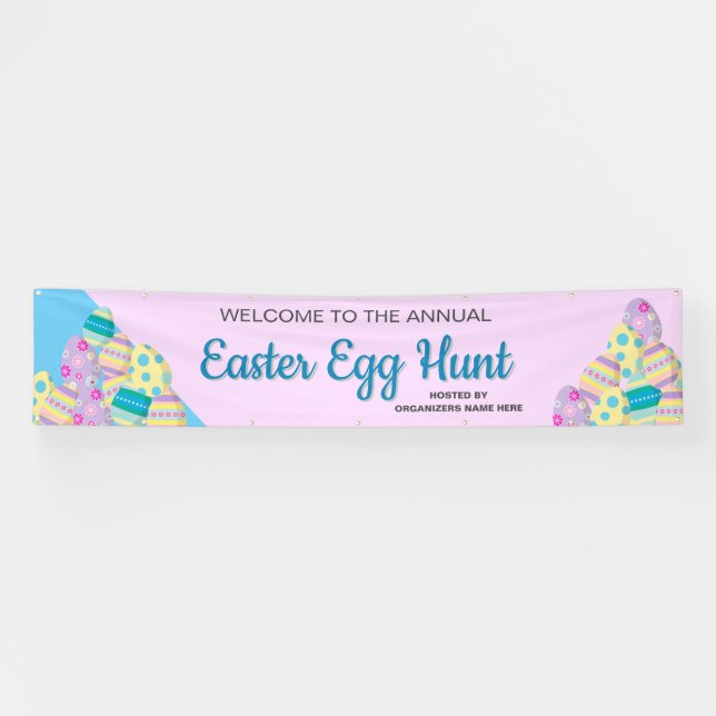 Custom Sign Easter Egg Hunt purple (Horizontal)