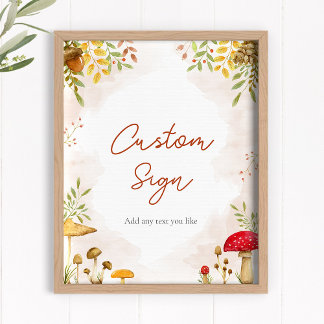 Custom Sign for Woodland baby Shower