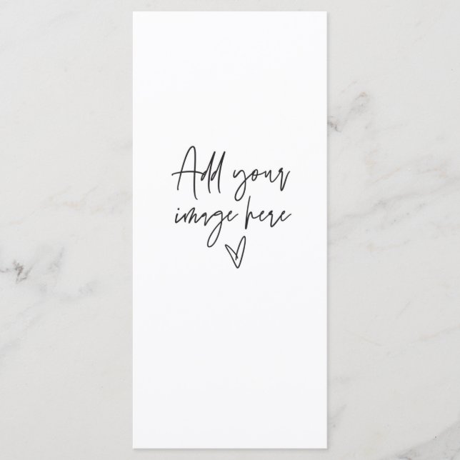 Custom Sign Wedding Event Card Dinner Menu G400 (Front)