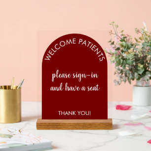 Custom Signage for Business Clinic Office Retail Acrylic Sign