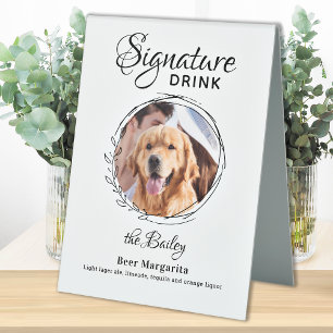 Custom Signature Drink Photo Dog Bar Pet Wedding