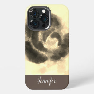 Custom Signature Golden Watercolor Floral iPhone 13 Pro Case