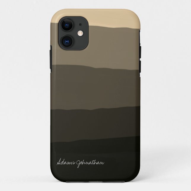 Custom Signature Name Black and Gold Degradation Case-Mate iPhone Case (Back)