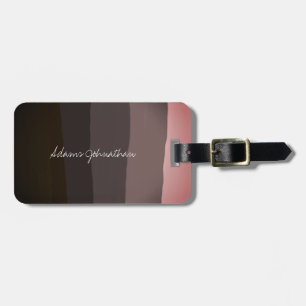 Custom Signature Name Black Rose Gold Degradation Luggage Tag