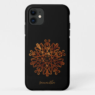 Custom Signature Name   Golden Ornate iPhone 11 Case