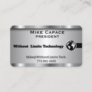 Custom - Silver and Black Business Design Business Card