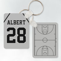 Custom Silver & Black Basketball Court and Jersey