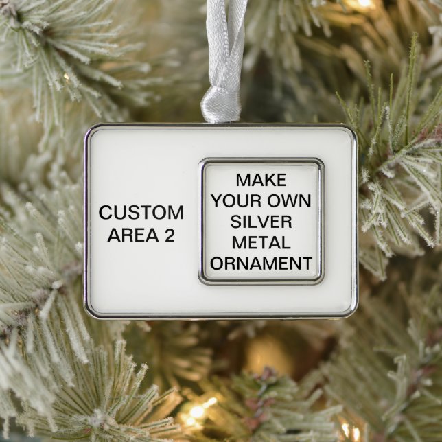 Custom Silver Color Metal Christmas Tree Ornament (Tree)