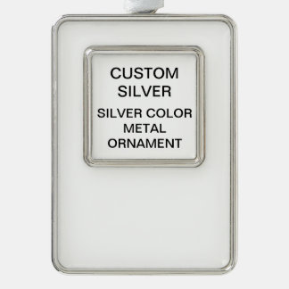 Custom Silver Colour Metal Christmas Tree Ornament