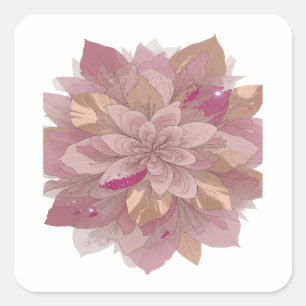 Custom Silver FLOWER POWER Sticker Design
