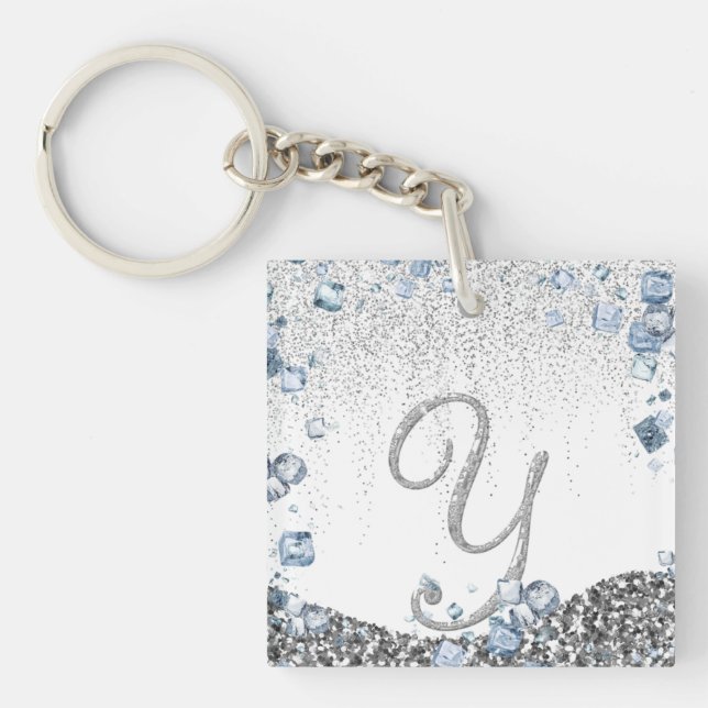 custom silver key ring (Front)