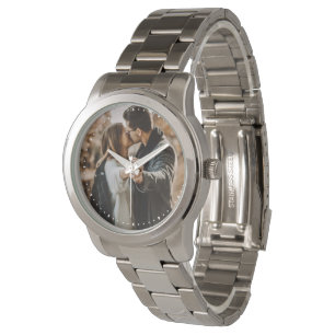 Custom Silver Photo Watch
