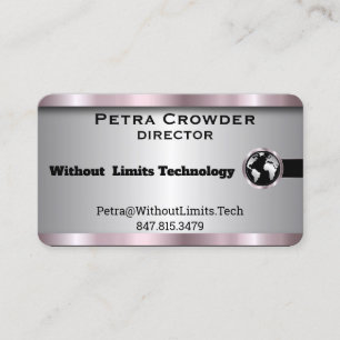 Custom - Silver, Rose Gold, Black Business Design Business Card