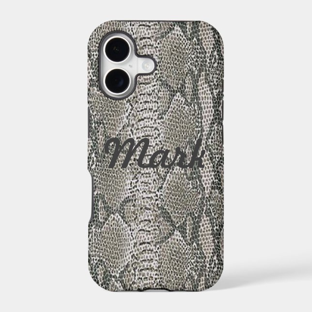 Custom Silver Snake Skin iPhone 5 Case (Back)