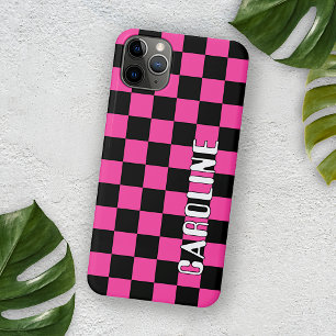 Custom Simple Abstract Geometric Check Mosaic Art iPhone 11Pro Max Case