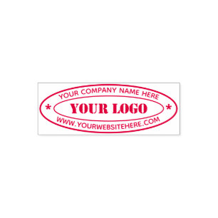 Custom Simple Business Logo Oval Professional Self-inking Stamp