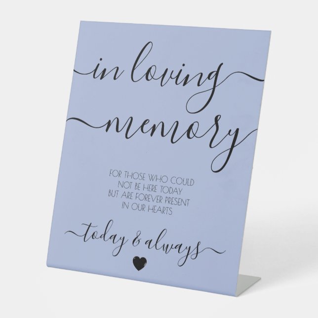 Custom Simple Calligraphy Memorial Pedestal Sign (Front)
