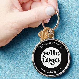 Custom Simple Company Branded Business Logo Key Ring